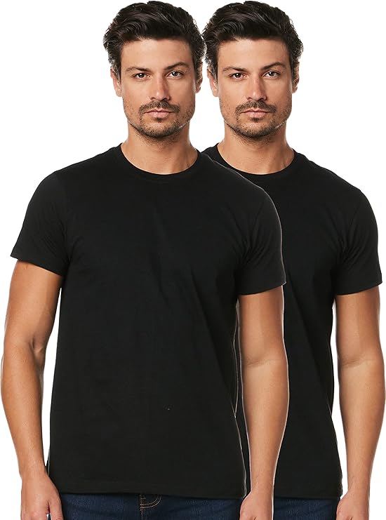 Deniklo Men's Solid Regular T-Shirt Pack of 2