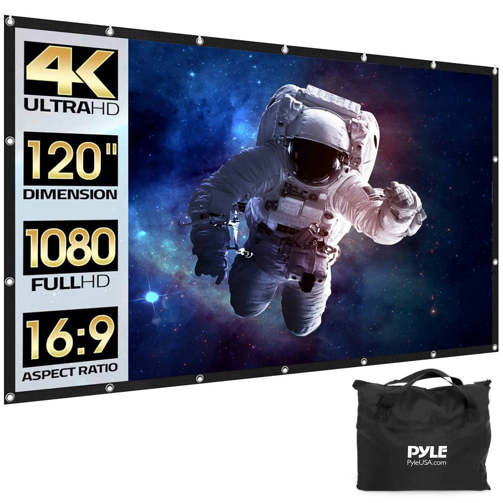 Pyle Foldable Portable Projector Screen - 120