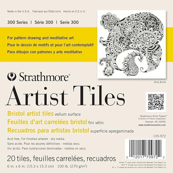 Strathmore BRSTL 300 ARTIST TILES VEL PD