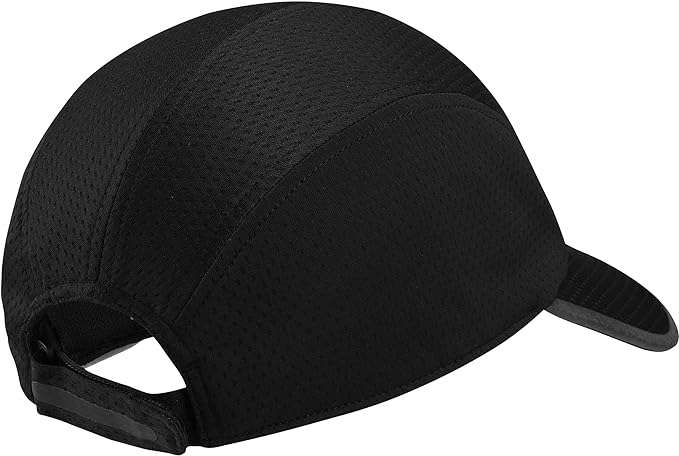 Adidas Aeroready Runner Mesh Front-Logo Curved Brim Unisex Sports Cap - Black, One Size