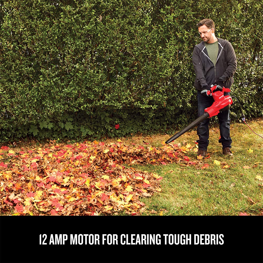 CRAFTSMAN 3-in-1 Leaf Blower, Leaf Vacuum and Mulcher, Up to 260 MPH, 12 Amp, Corded Electric (CMEBL7000)