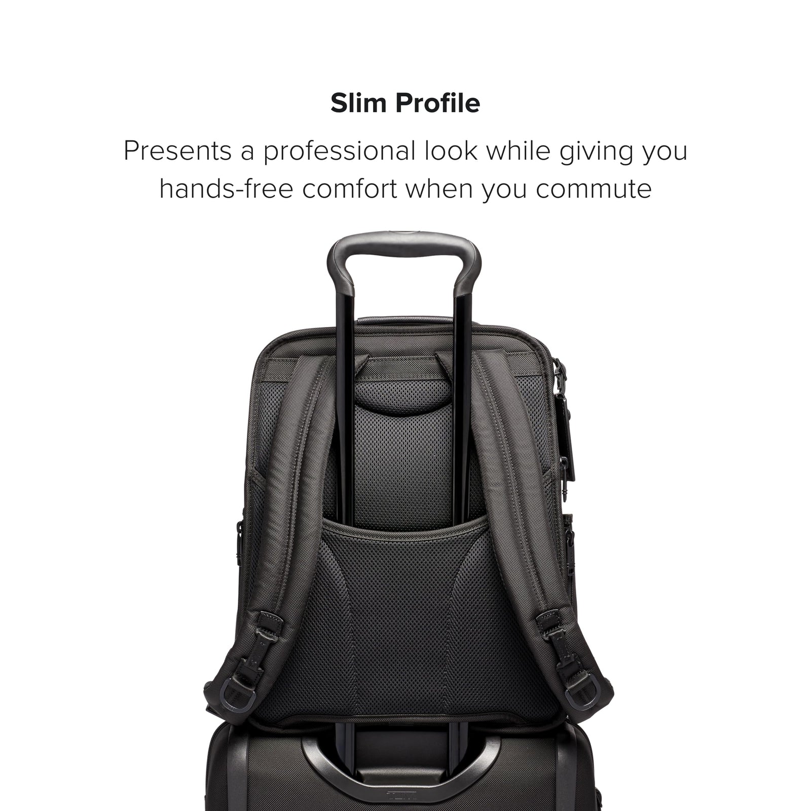 TUMI Men's Slim Solutions Brief Pack Tablet Business bag Backpack, Black, One Size