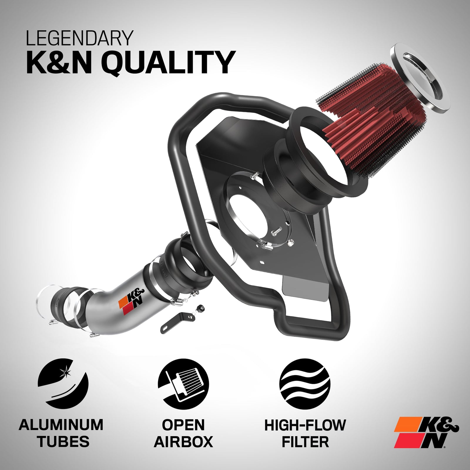 K&N Cold Air Intake Kit: High Performance, Increase Horsepower: Compatible with 2009-2013 HONDA (Fit) 69-1017TTK