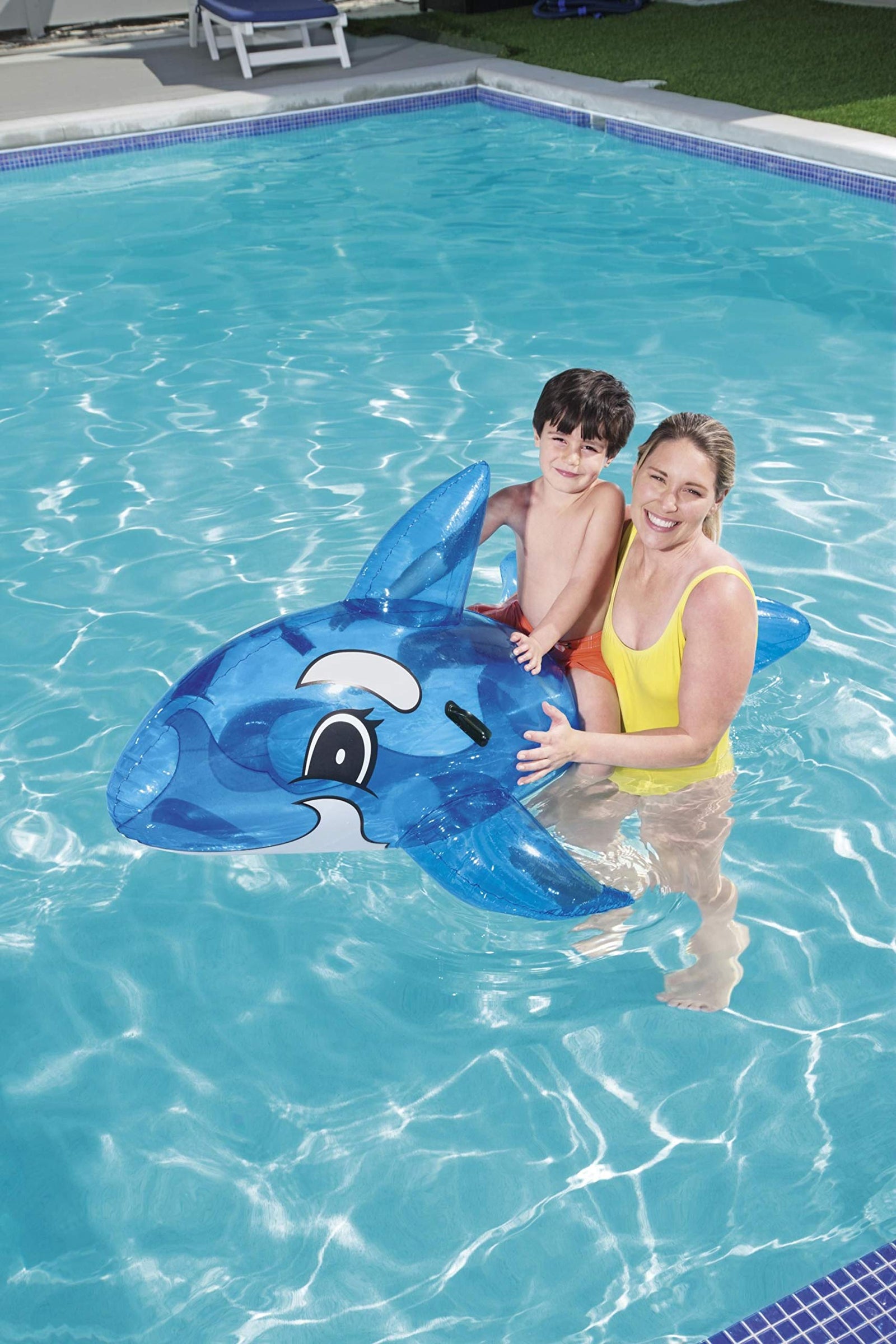 Bestway Transparent Whale Rider - 157x94cm, Blue - Model 26-41037