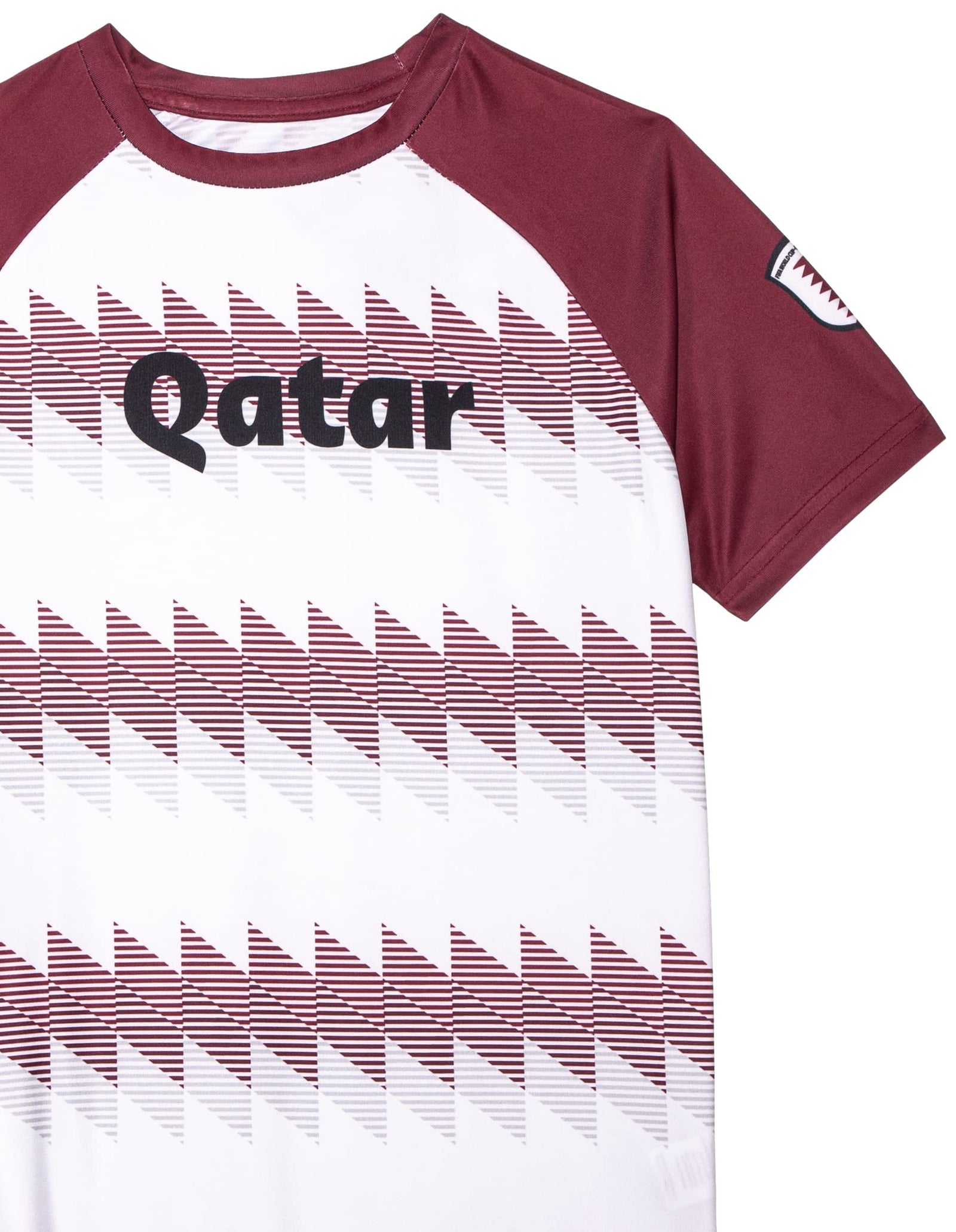 FIFA World Cup Qatar 2022 QATAR BOY'S TSHIRT - BURGUNDY AND WHITE