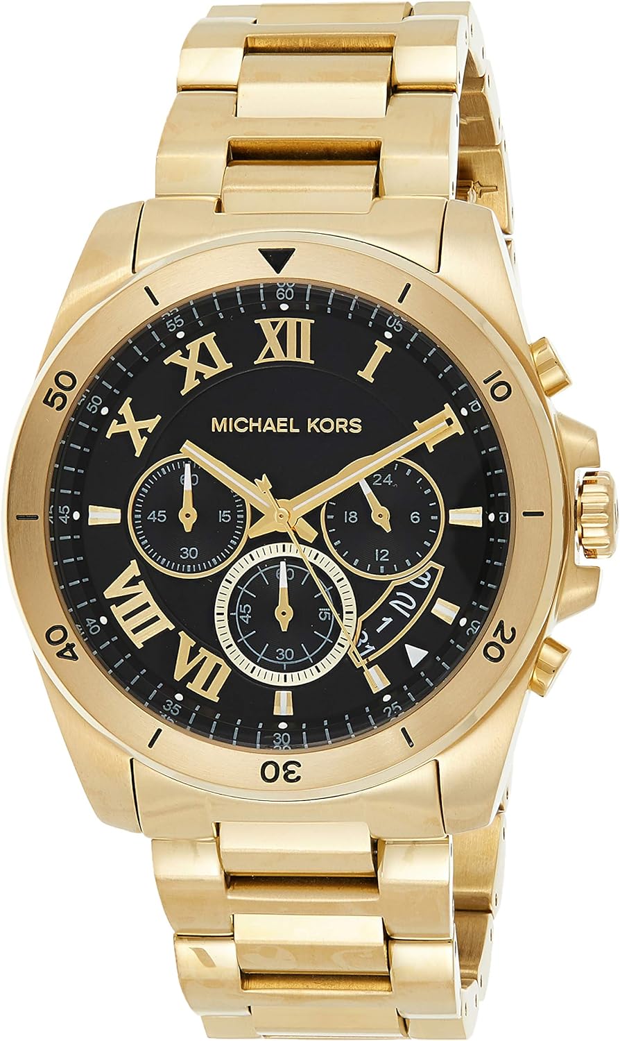 Michael Kors Men's Chronograph Round Stainless Steel Analog Watch - 44 mm - Gold/Black - MK8481