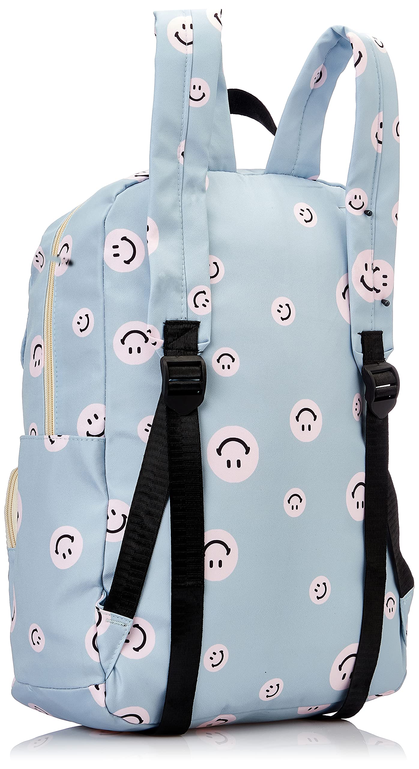 Waterproof Backpack With Smiling Faces Design For Adults - Mint Green