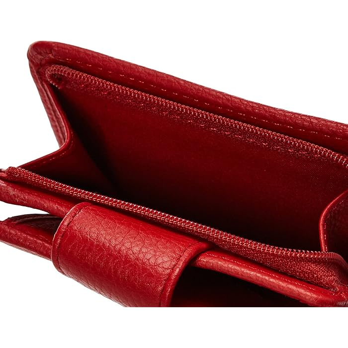 Timberland womens Leather Rfid Small Indexer Wallet Billfold, Red, One Size