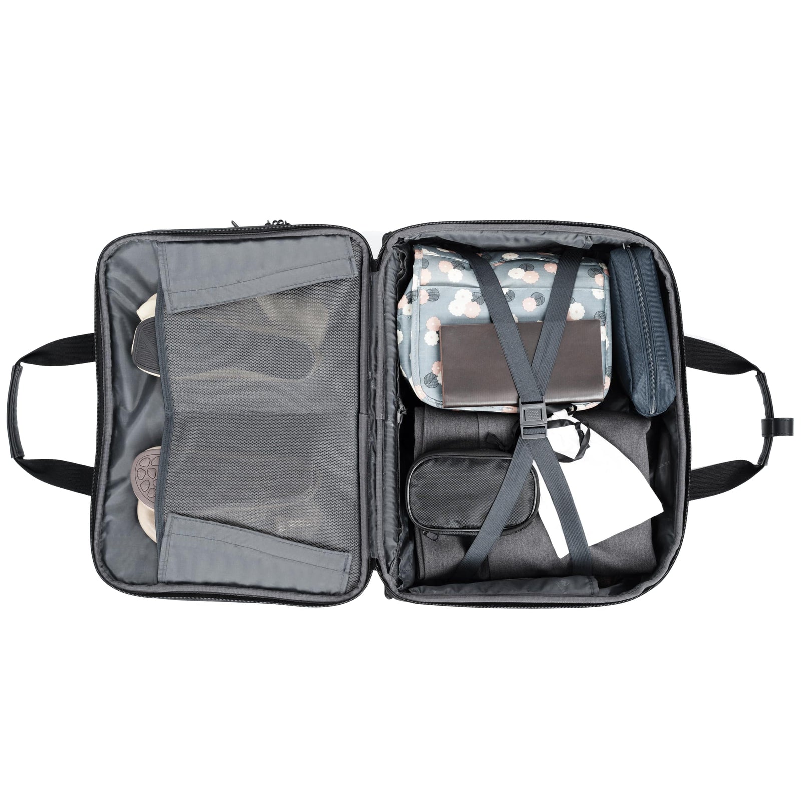 Cabinpro Premium Pilot Case Trolley Water Resistant Multi Compartment Fashion Trolley Laptop Bag for Men, Women on Travel, Business, CP010 (Black)