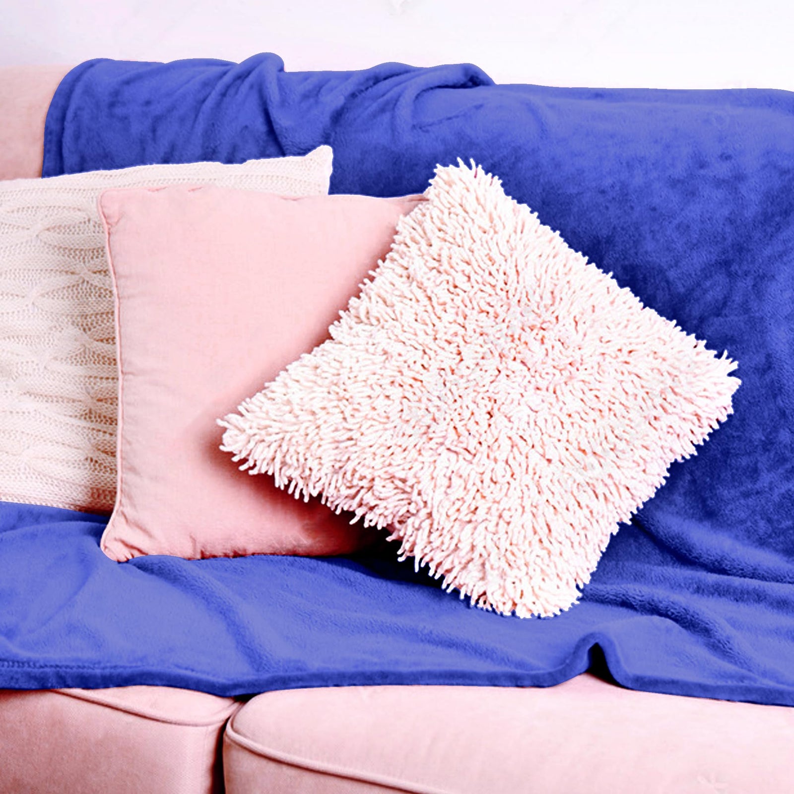 Hotel Linen Klub Single Micro Fleece Flannel Blanket - Ultra-Soft 260 GSM Super Plush Throw Blanket for Ultimate Warmth and Comfort, Size: 150 x 200 cm, Lavender Blue