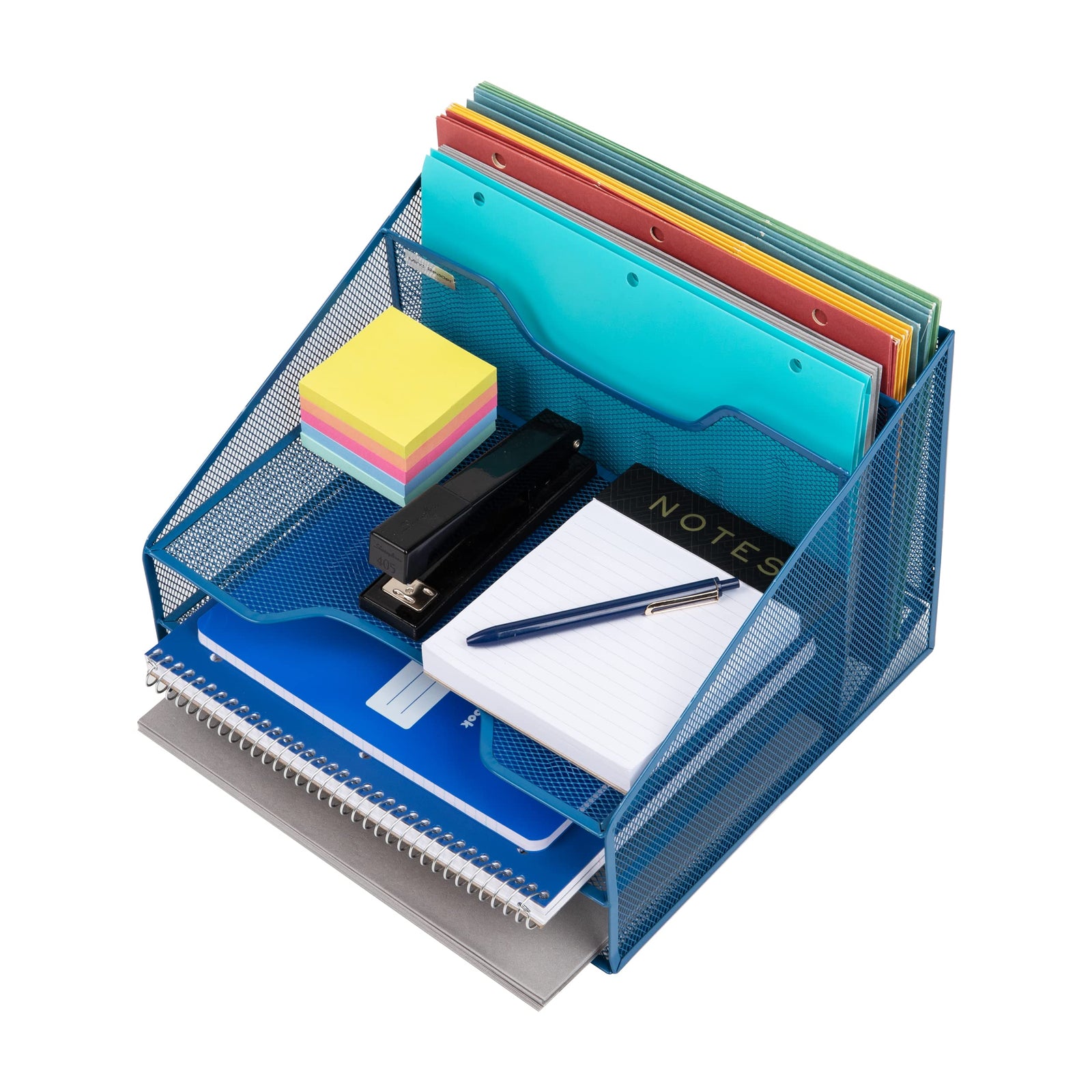 Mind Reader Desktop Organizer, Vertical File Holder, Paper Trays, Office, Metal Mesh, 12.5