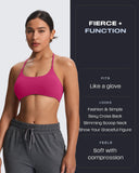 Aoxjox Women's Workout Sports Bras Fitness Backless Padded Ivy Low Impact Bra Yoga Crop Tank Top