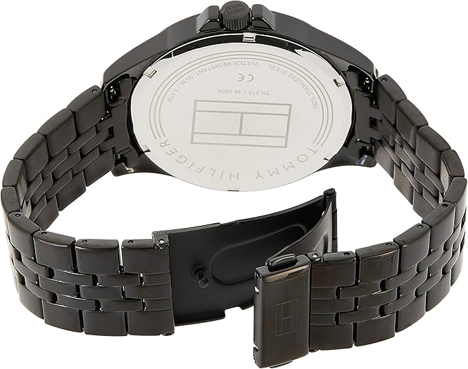 Tommy Hilfiger Shawn Men's Black Dial Stainless Steel Watch - 1791611