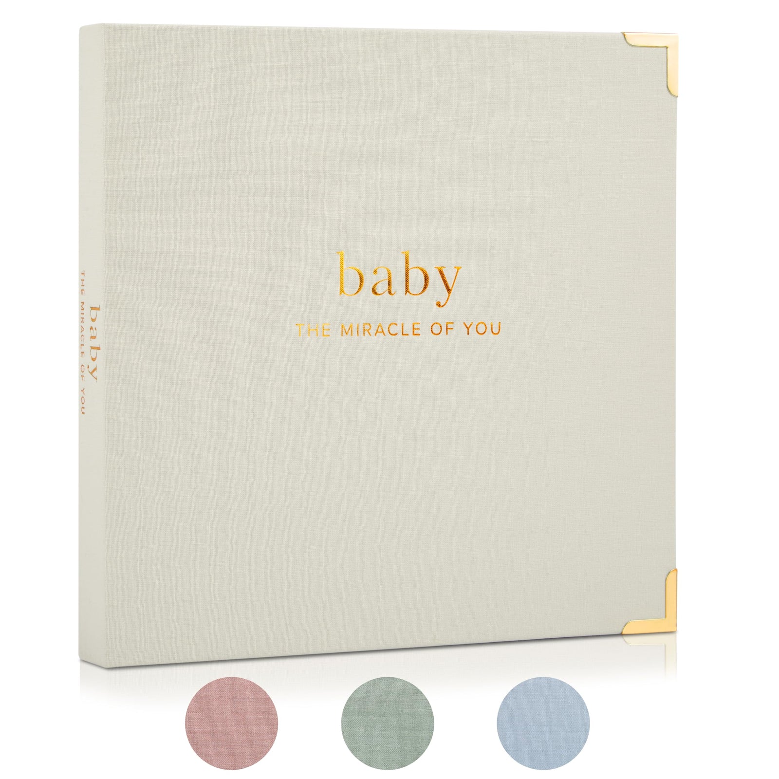 Keepsake Baby Memory Book for Boys and Girls – Timeless First 5 Year Baby Book – Gender Neutral Beige Baby Journal Scrapbook or Photo Album - A Milestone Book to Record Every Event from Birth to Age 5