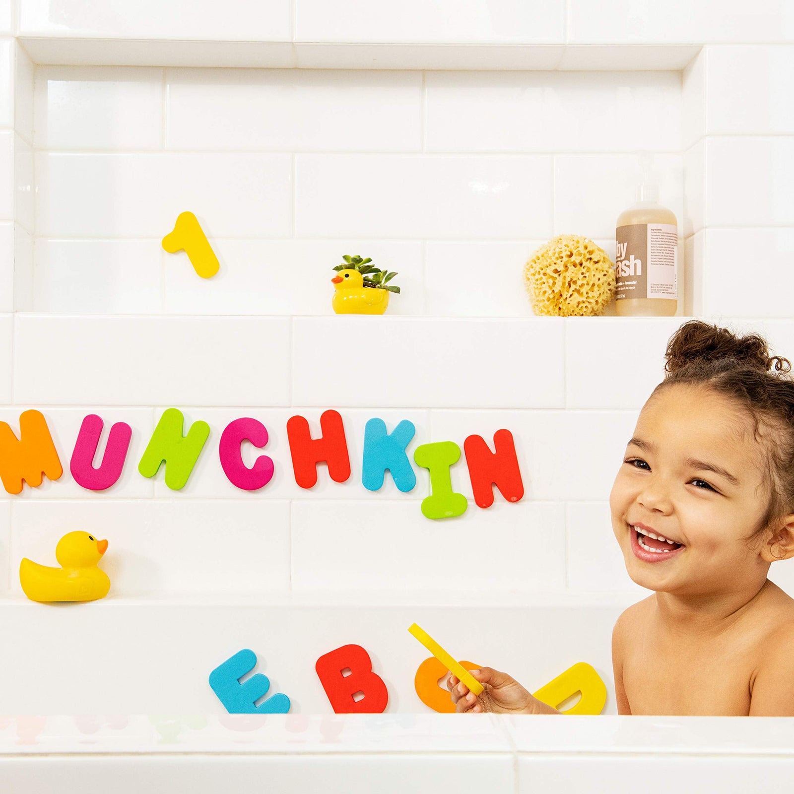 Munchkin Learn Bath Toy, 36 Foam Letters & Numbers