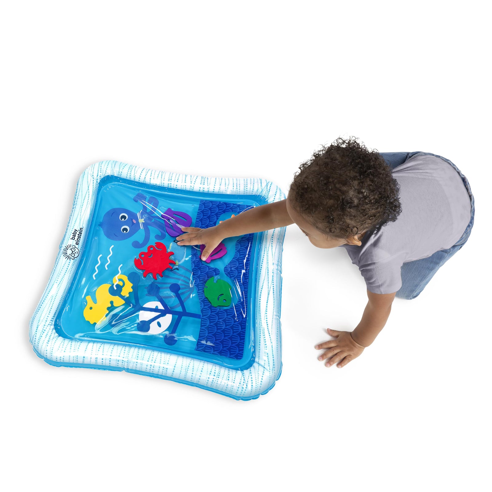 Baby Einstein Tummy Time Water Play Mat, Activity Center & Sensory Toy for Babies - Opus’S Ocean of Discovery, Newborn and Up, Black (1er Pack)