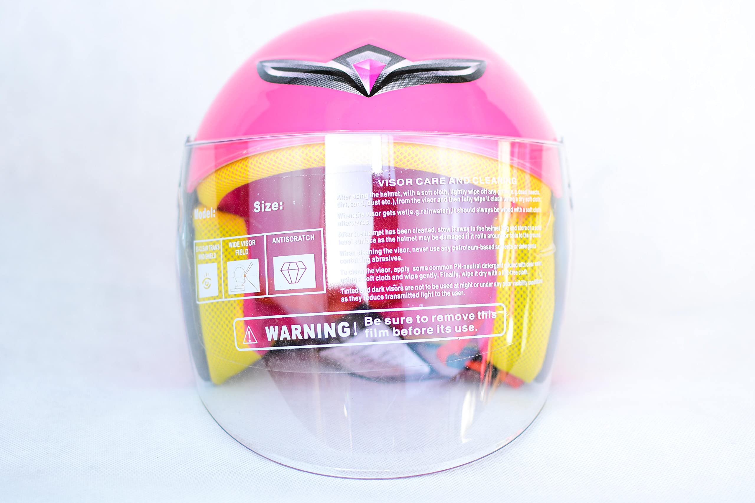 Yanma kids motorcycle helmet - power rangers - pink - minions, One Size