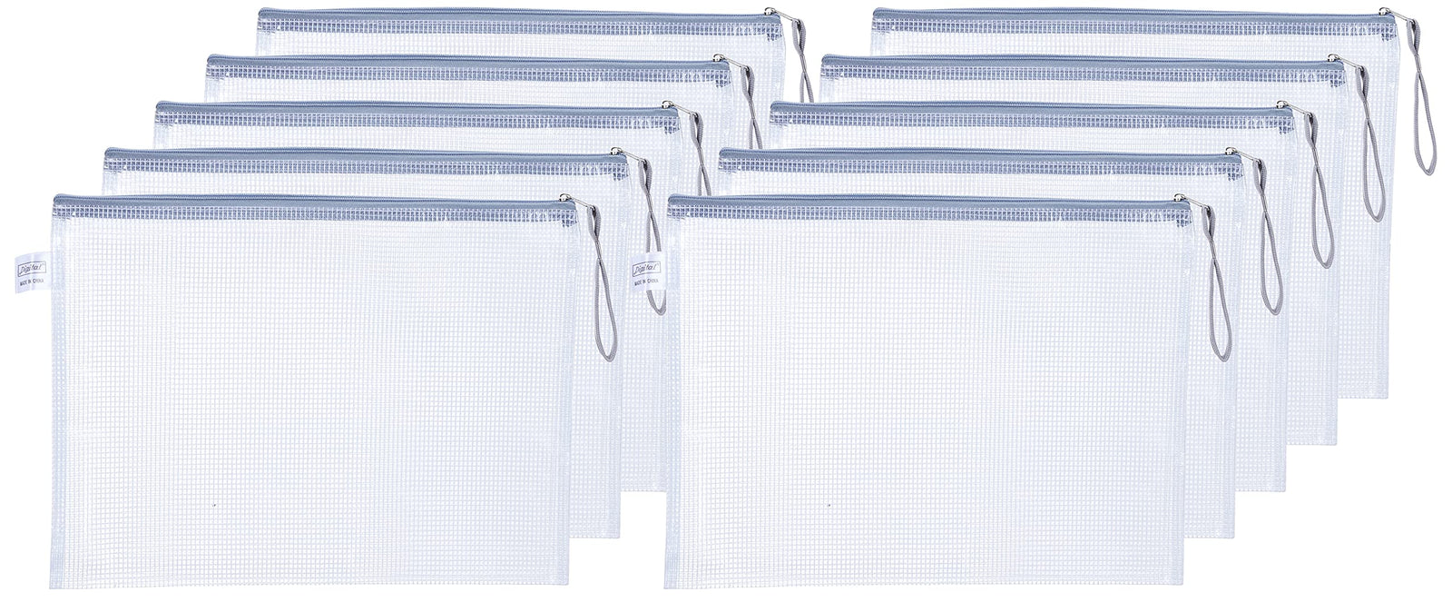 Digital Plastic Mesh Zipper Bag, A4 Size