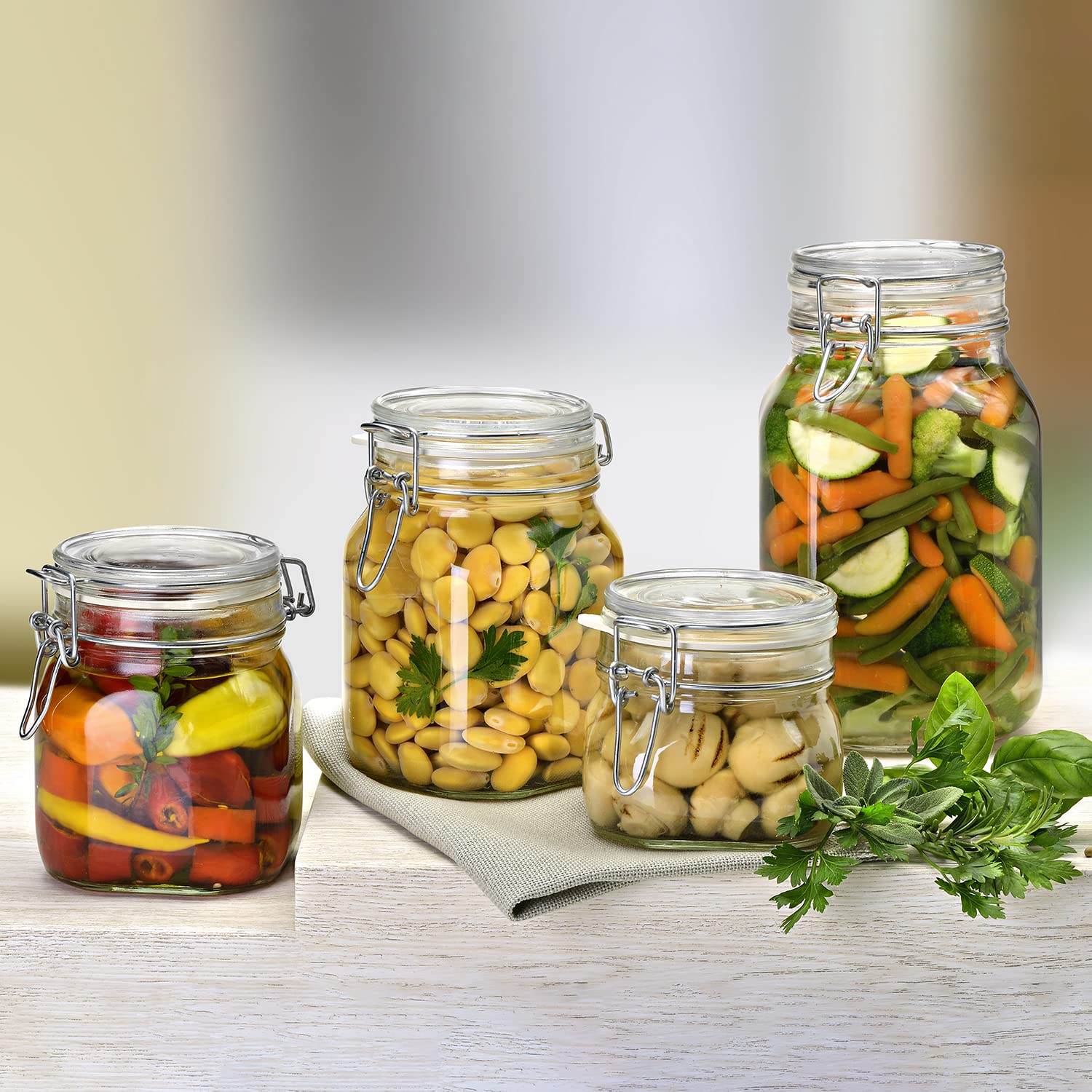 Bormioli Rocco Fido Clip Jar, Clear, 5 Litres