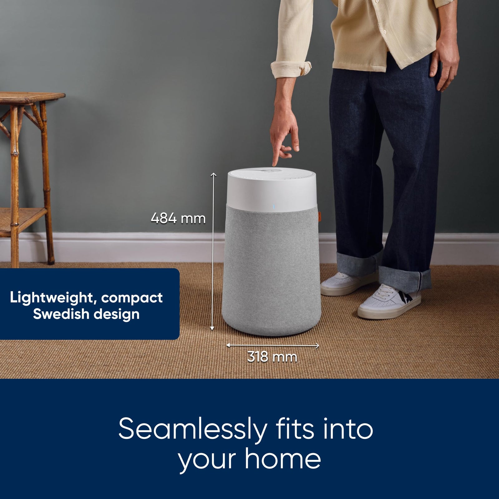Blueair – Blue Max/Pure 3350i, Smart Air Purifier, Air Quality Sensor, HEPASilent Filter UpTo 86m² Room Removes 99.97% Pollen, Dust, Mould, Bacteria, Viruses|Activated Carbon Reduces VOCs, Odours