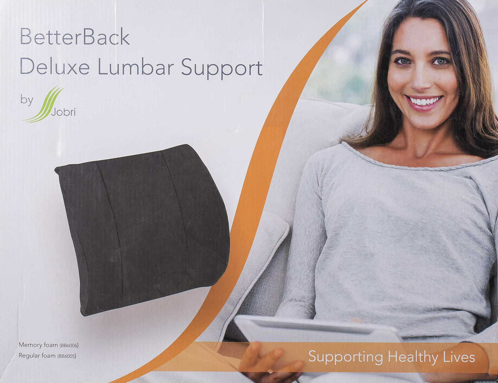 Jobri Deluxe Lumbar Cushion - A6006Bk  ‎Jobri   