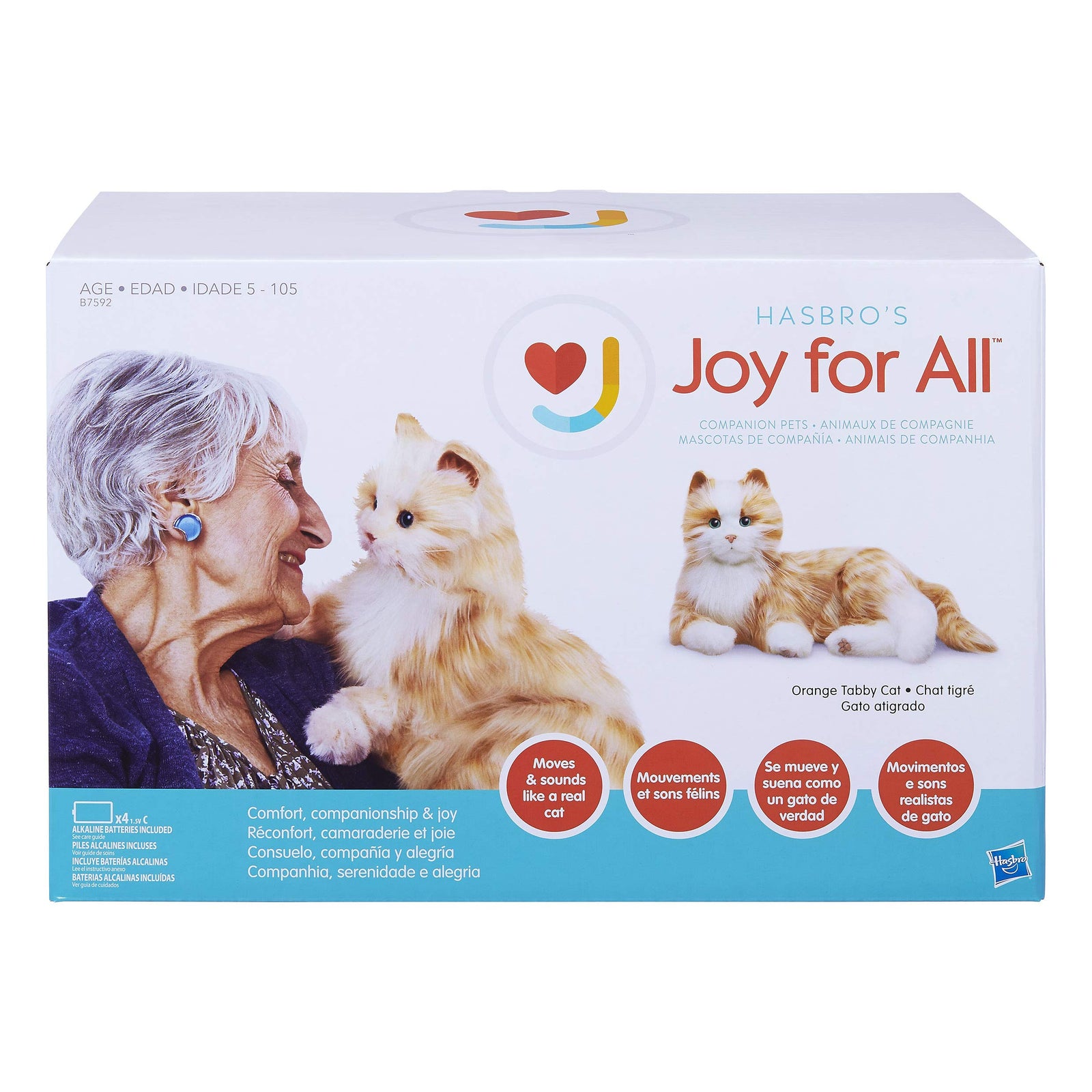 JOY FOR ALL - Orange Tabby Cat - Interactive Companion Pets - Realistic & Lifelike