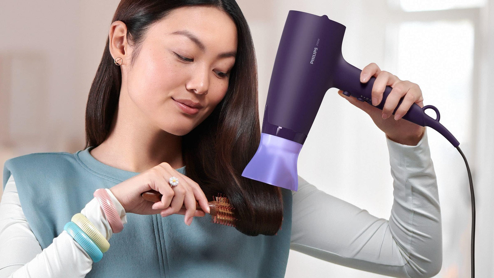 Philips 3000 Hair Dryer - Purple, BHD340