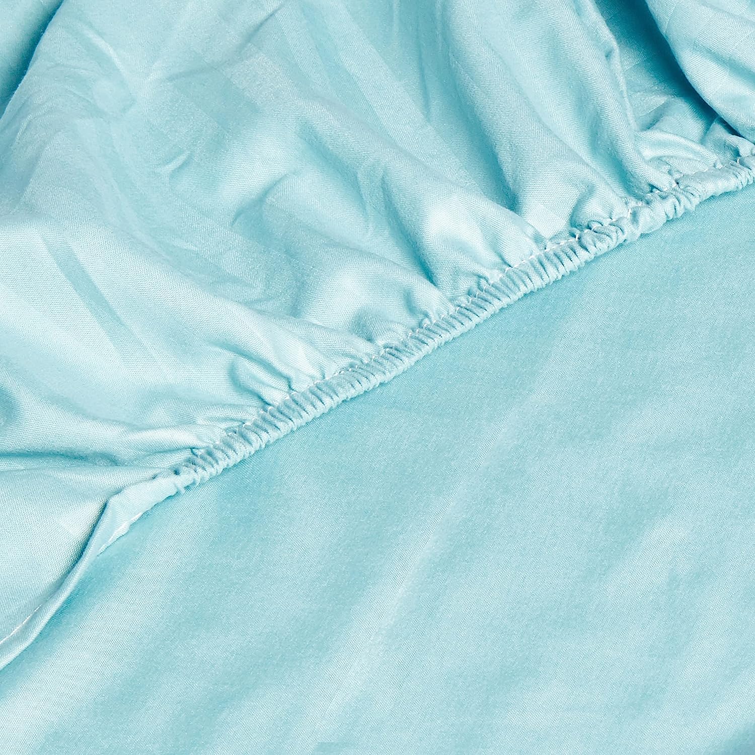 Hotel Linen Klub DEYARCO Soft Comfort Stripe Microfiber Aqua Fitted Sheet Double 120 X 200 Cm