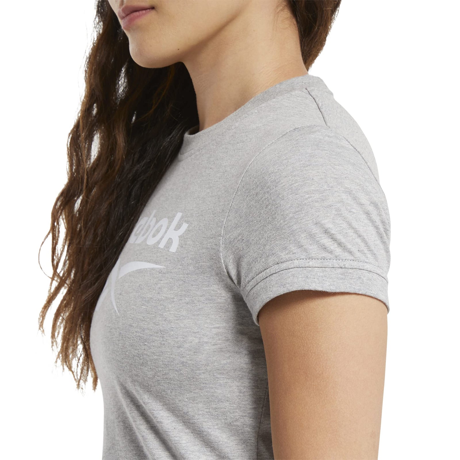 Reebok womens Training Essentials Textured Logo Tee T-SHIRT (SHORT SLEEVE)