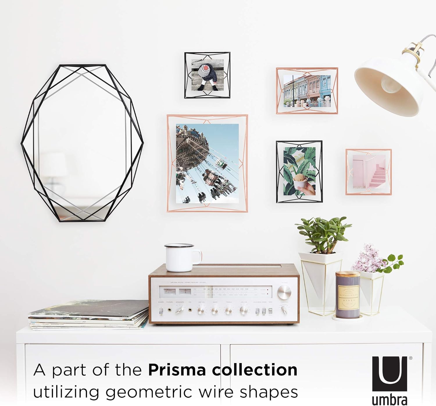 Umbra Prisma Multi Picture Frame – Photo Display for Desk or Wall, Chrome