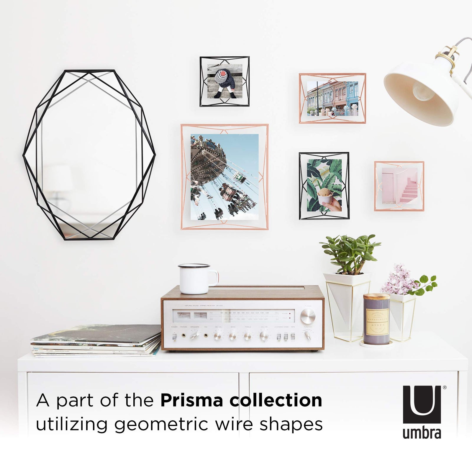 Umbra Prisma Multi Picture Frame – Photo Display for Desk or Wall, Chrome