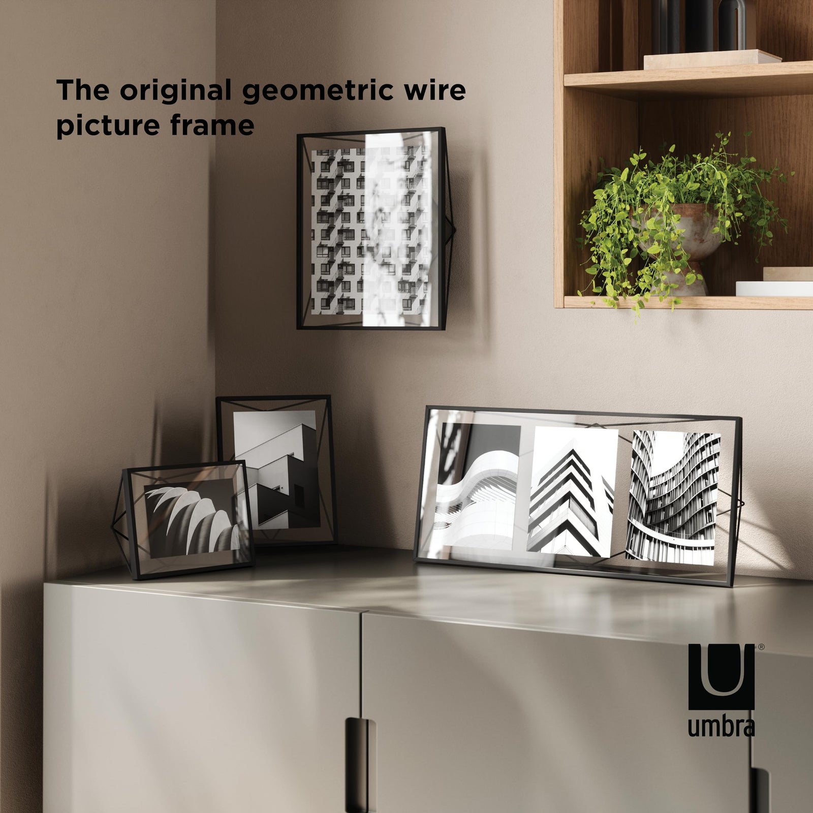 Umbra Prisma Multi Picture Frame – Photo Display for Desk or Wall, Chrome