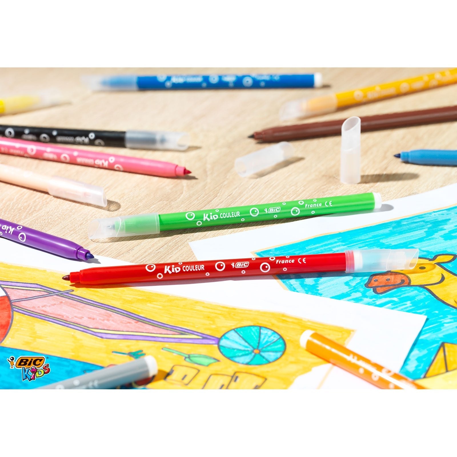 BIC Kids color pen 12 color set Rainbow case input BKRB12E BIC Japan