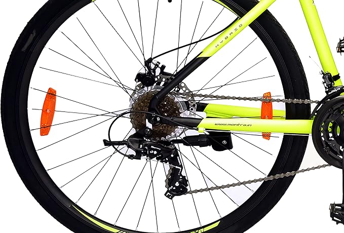 MONTRA-2020-DOWNTOWN-7X3-Disc-700CX35C-17(M)-Neon Yellow with Black/White Graphics-HYBRID-Gents