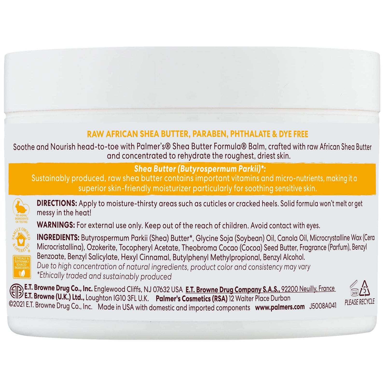 Palmer’s Shea Formula Raw Shea Body Butter Balm, 7.25 Ounces