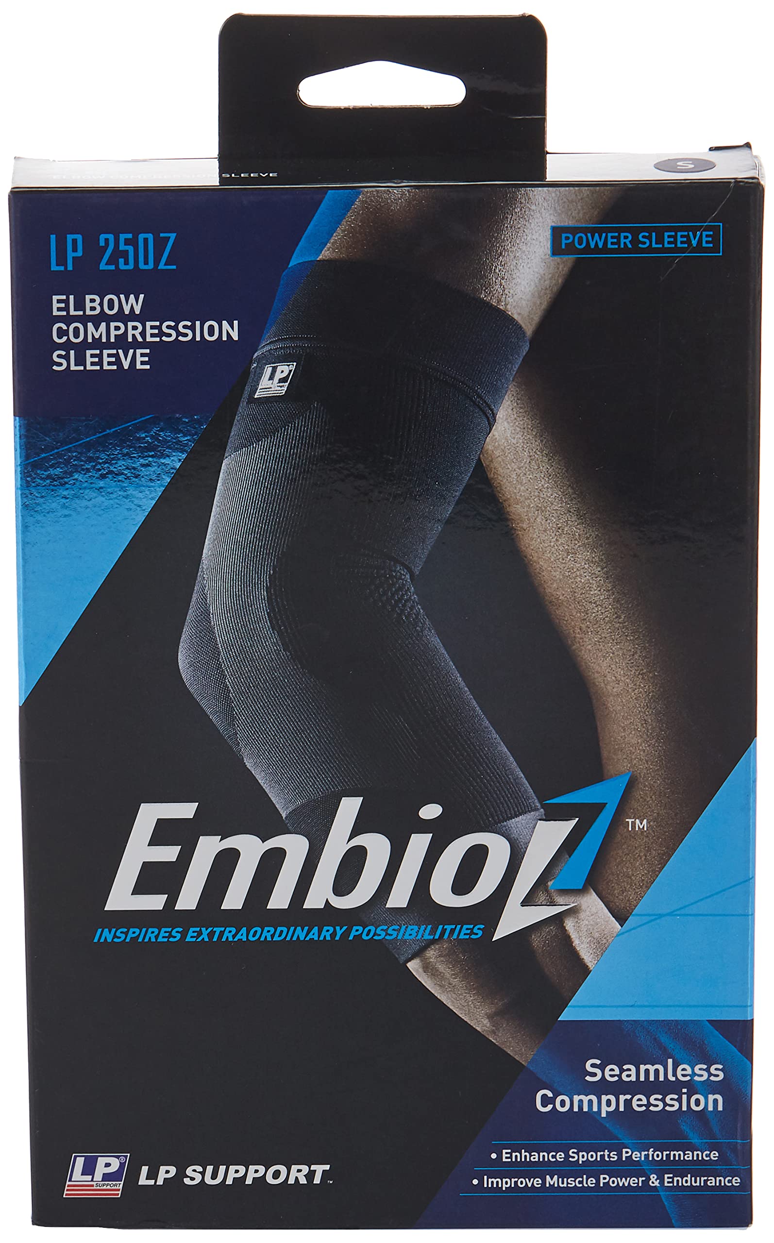 LP Support 250Z Elbow Compression Sleeve, Black