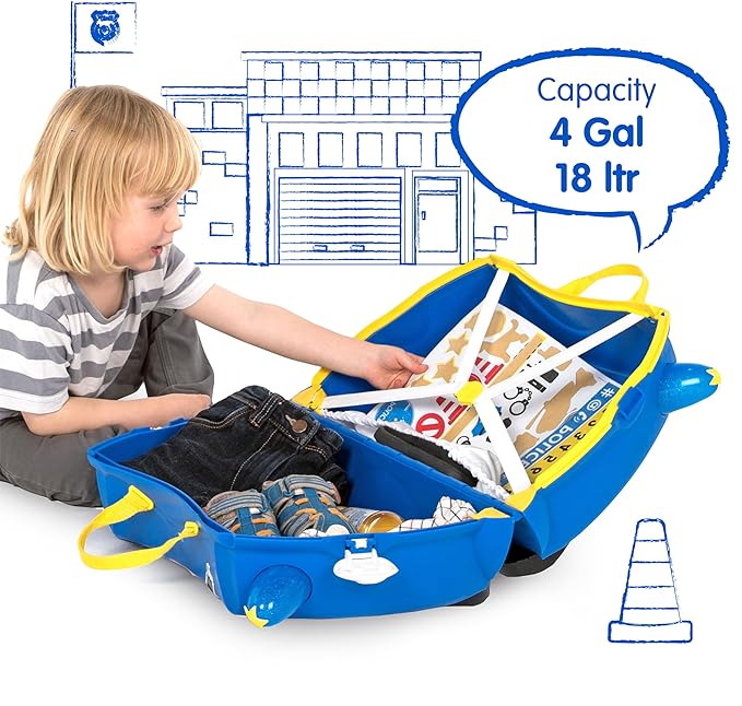 Trunki Percy Police Carride-On Suitcase And Carry-On Luggage