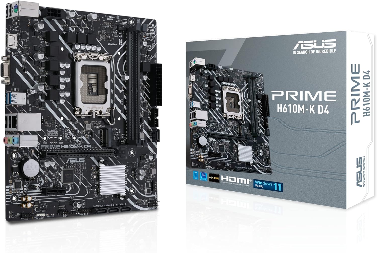 ASUS PRIME H610M-K DDR4 LGA 1700 Micro ATX Motherboard