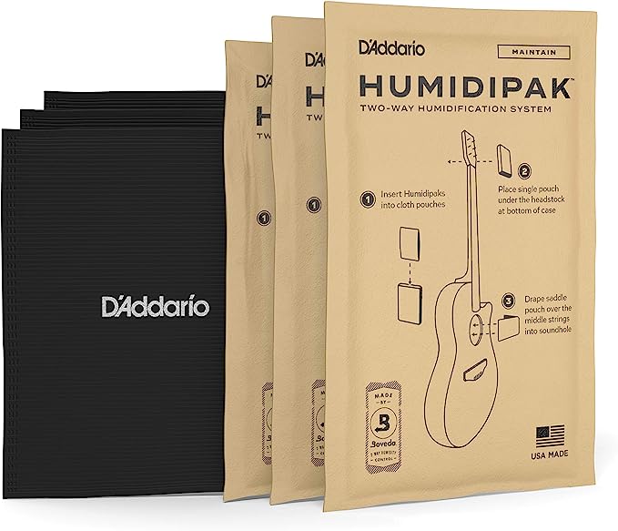 D'Addario Guitar Humidifier System - Humidipak Maintain Kit - Automatic Humidity Control System - Maintenance-Free, Two-Way Humidity Control System For Guitars