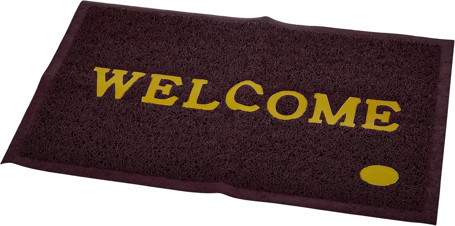 Kuber Industries PVC Anti Skid Large Size Welcome Door Mat (Maroon) -CTKTC29037