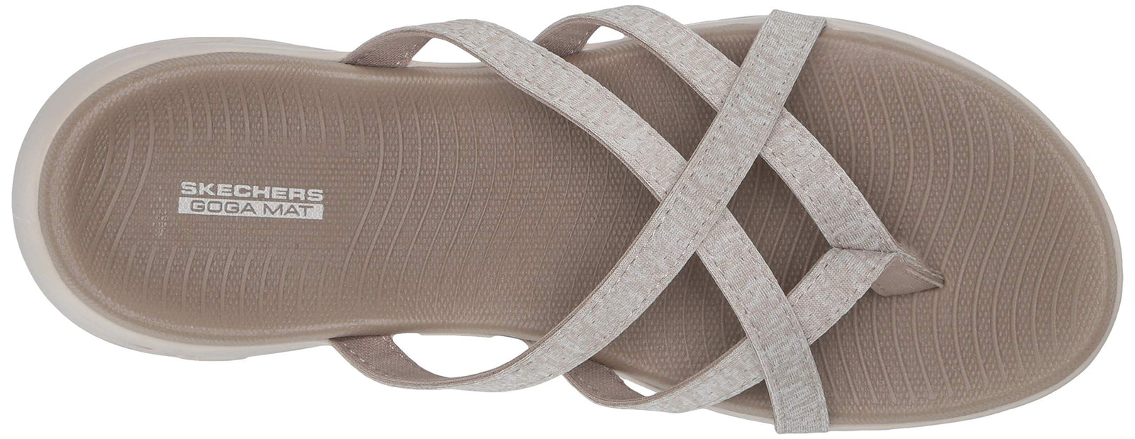 Skechers ON-THE-GO Women's Flat Sandal - Taupe Textile