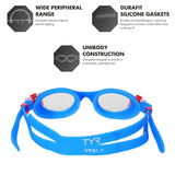 TYR Junior Vesi Goggles, Clear/Blue, One Size