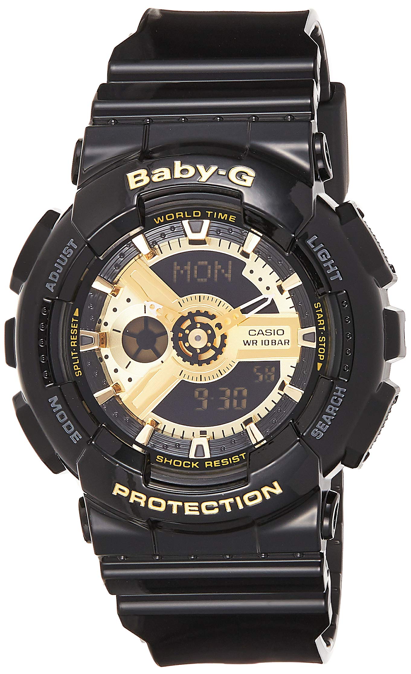 Casio Baby-G Women's Ana-Digi Dial Resin Band Watch - 46.3 mm - Black - BA-110-1ADR (BX015)