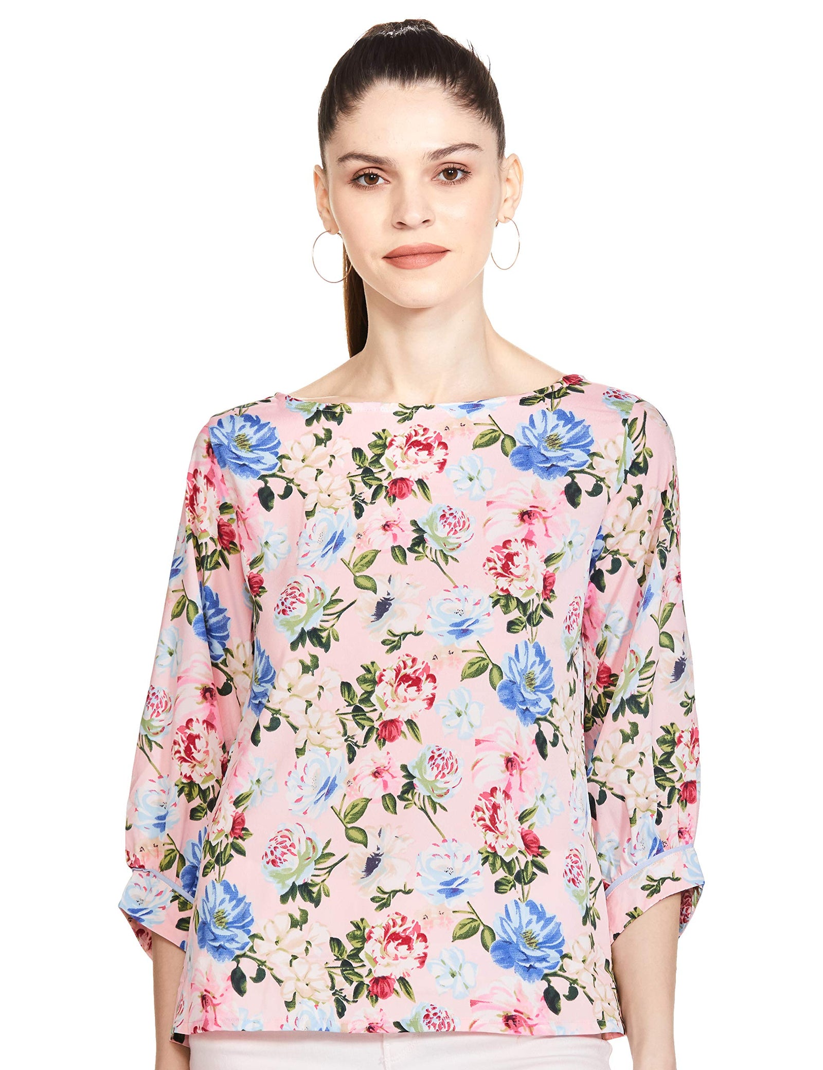 KRAVE Women's Floral Regular Top.Pink