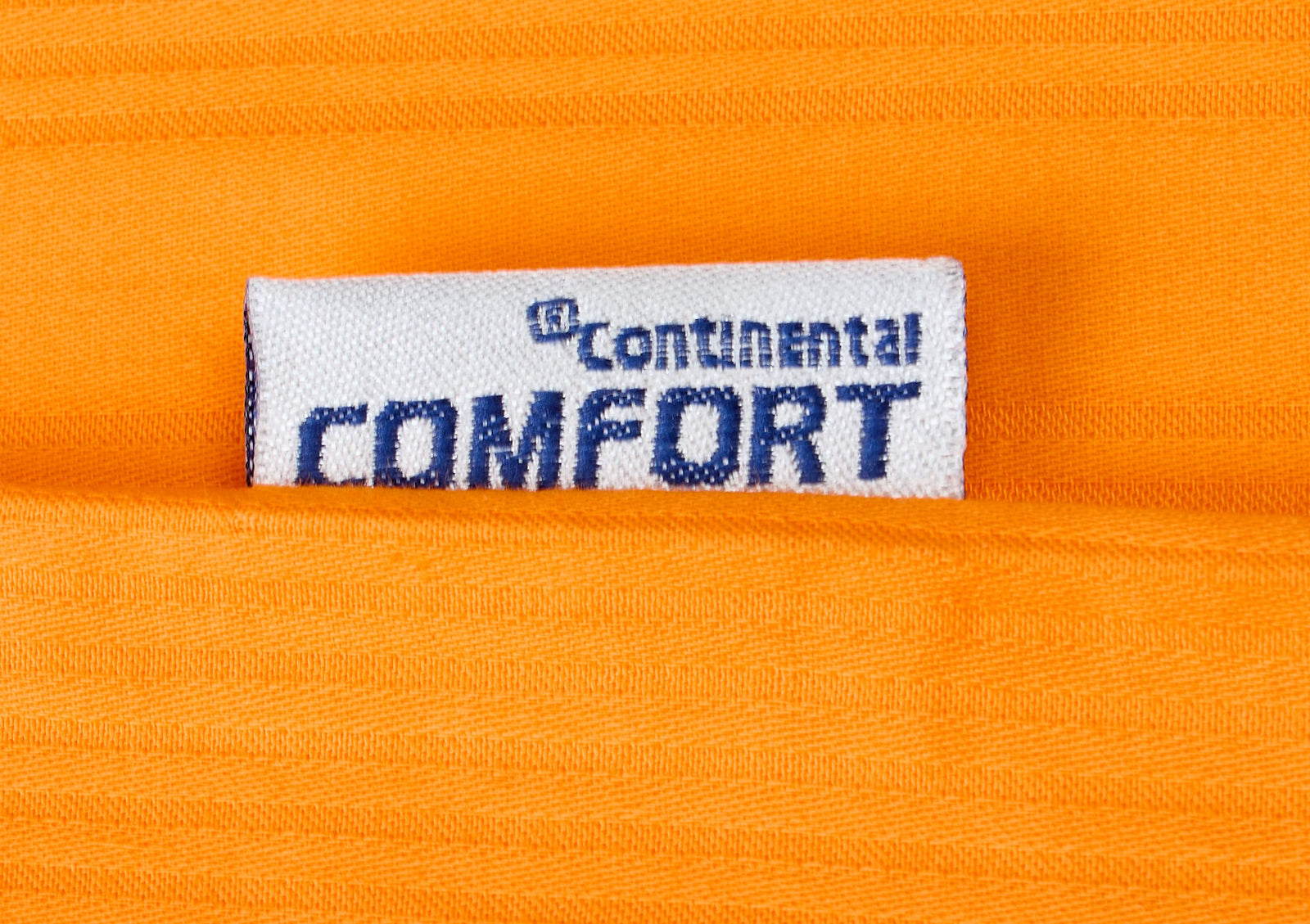 Continental Comfort Pillowcase Sirius 250TC Striped Cotton, Orange, 50x75cm, Flap 15cm (Pack of Two)