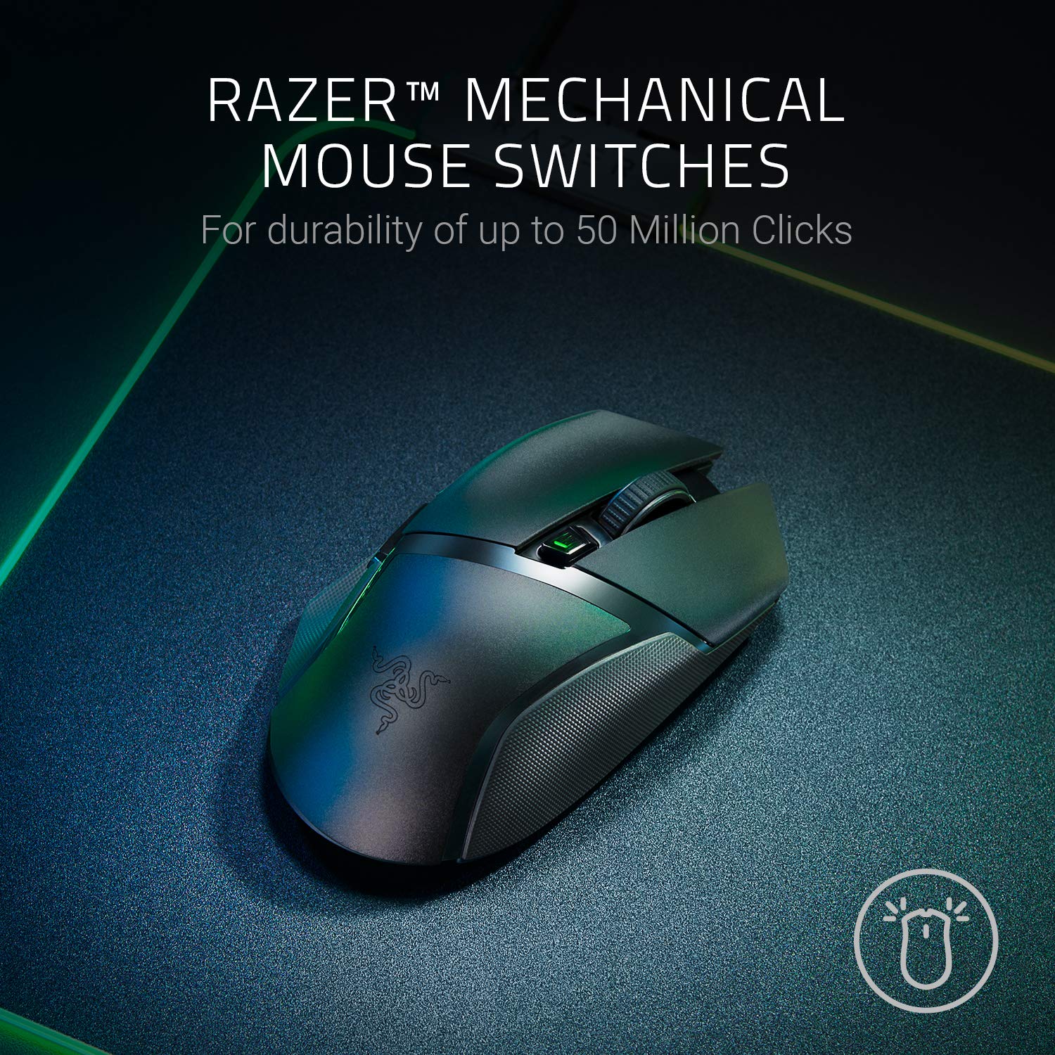 Razer Basilisk X Hyperspeed Wireless Gaming Mouse: Bluetooth & Wireless Compatible, 16K Dpi Optical Sensor, 6 Programmable Buttons, 450 Hr Battery, Classic Black