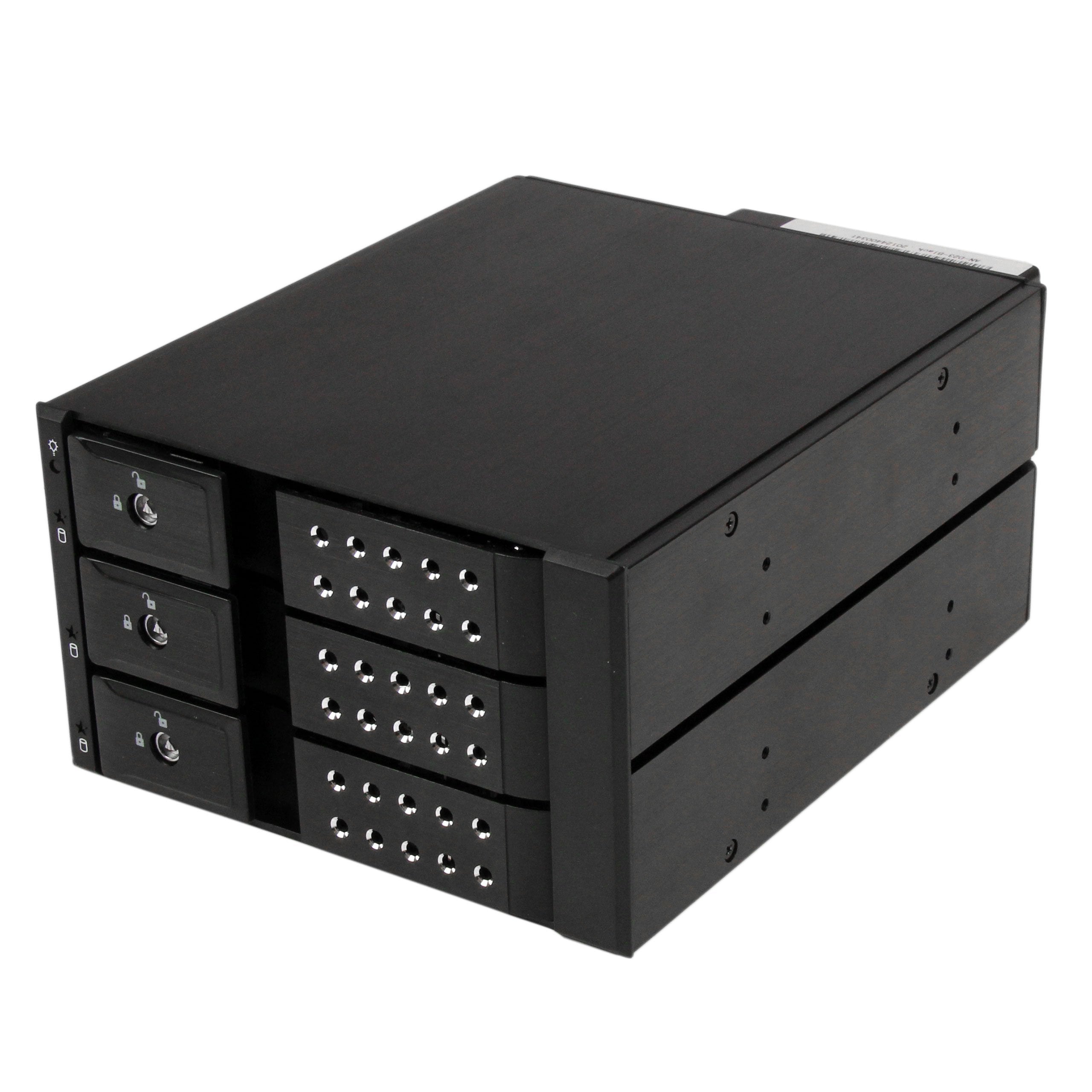 StarTech.com 3-Bay Hot Swap Backplane for 3.5in SAS II/SATA III - 6 Gbps HDD - Aluminum Trayless Mobile Rack Backplane (HSB3SATSASBA)