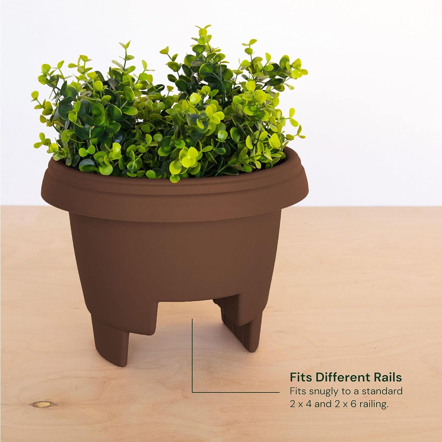 Bloem 24 inch Chocolate Rail Planter