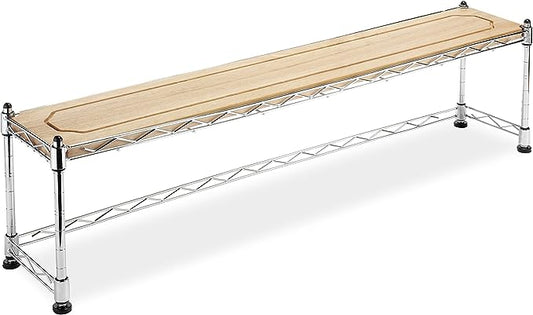 Whitmor Supreme Wood & Chrome Sink Shelf