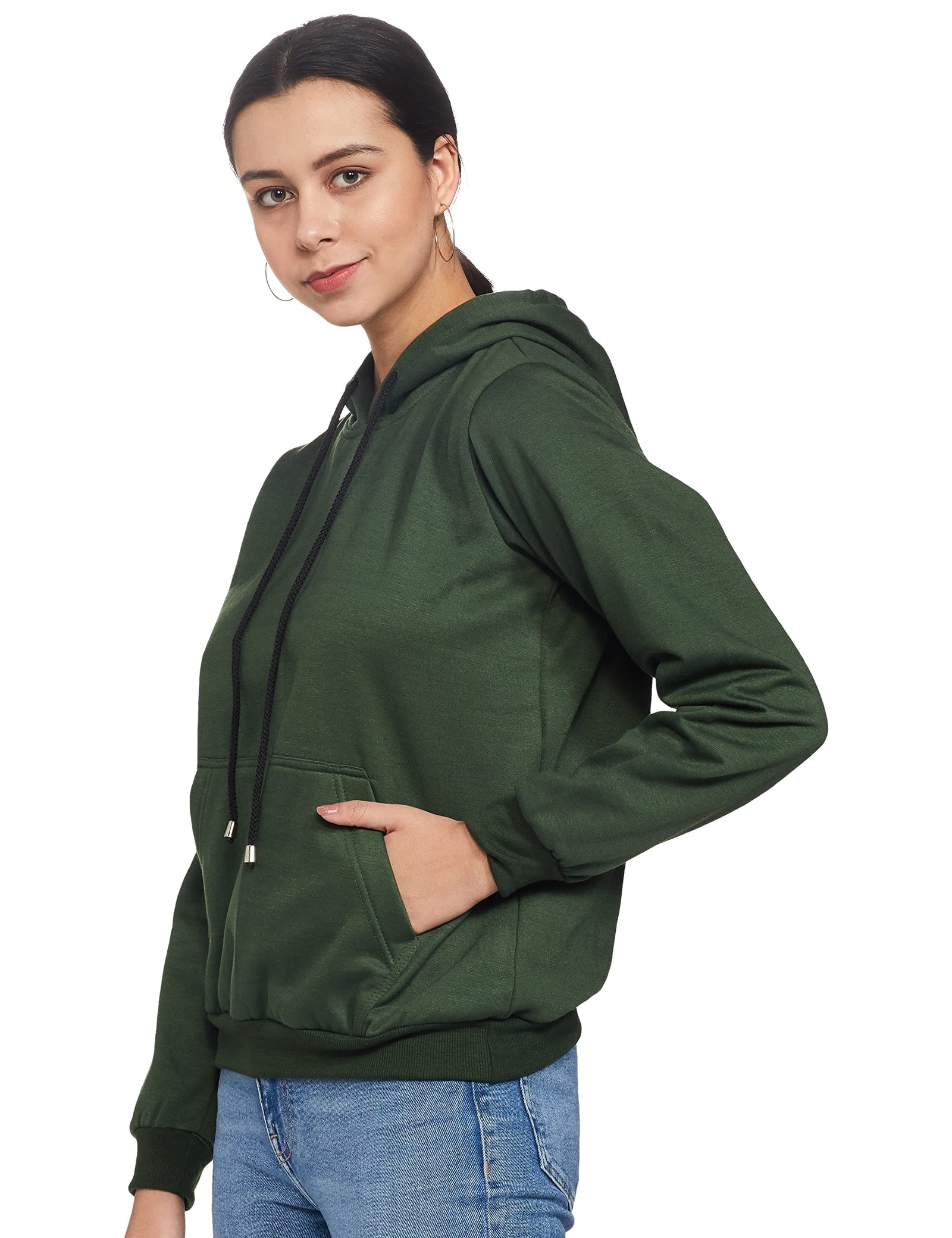 Styleville.in Women's Hoodie With Draw String And Kangaroo Pocket